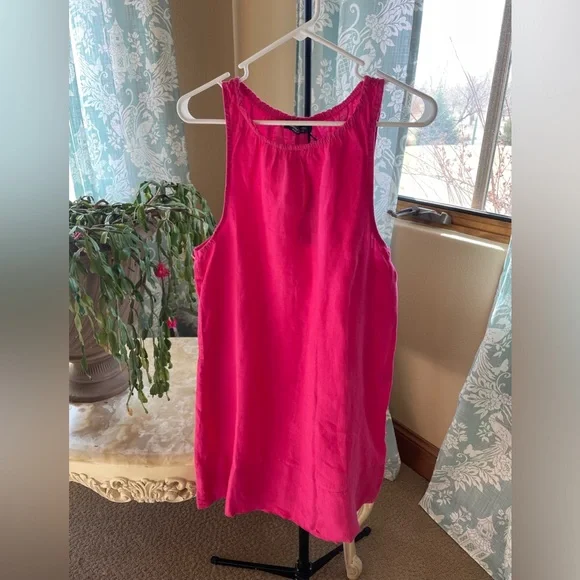 Dresses | Francesca Bettini Pink Italian Linen Sleeveless Dress | Poshmark